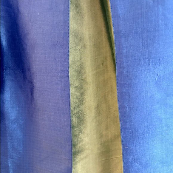 Vintage raw silk reversible formal jacket - ultramarine & ice blue - Picture 4 of 8